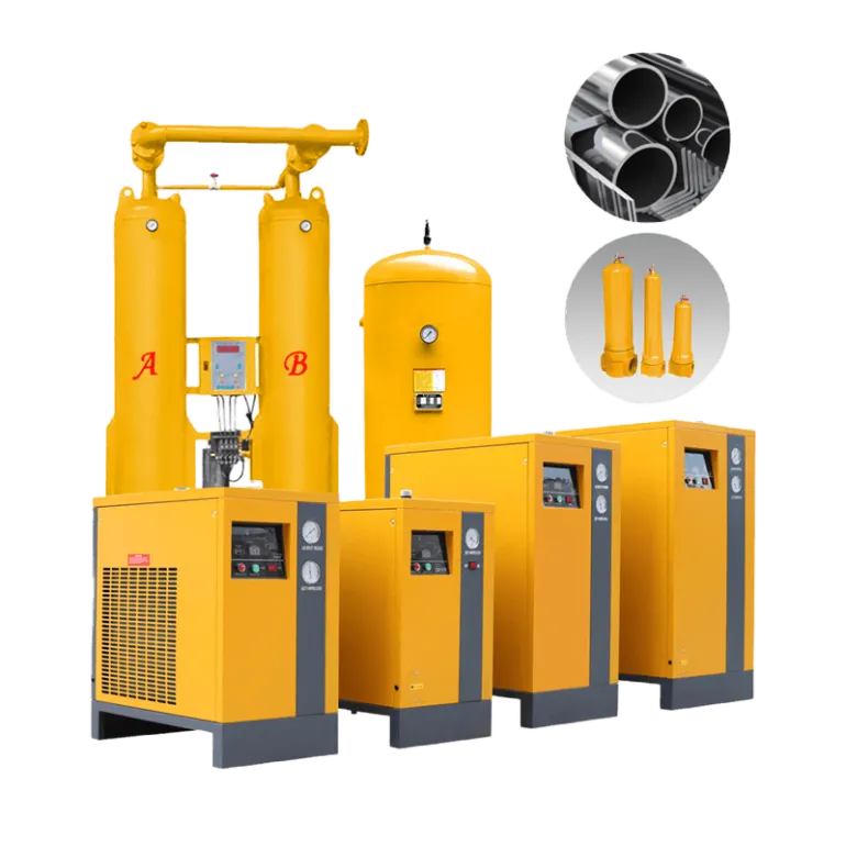 compressed air treatment and receiver
